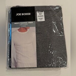 Joe Boxer Men’s Gray Thermal Crew Long Sleeve Shirt NWT